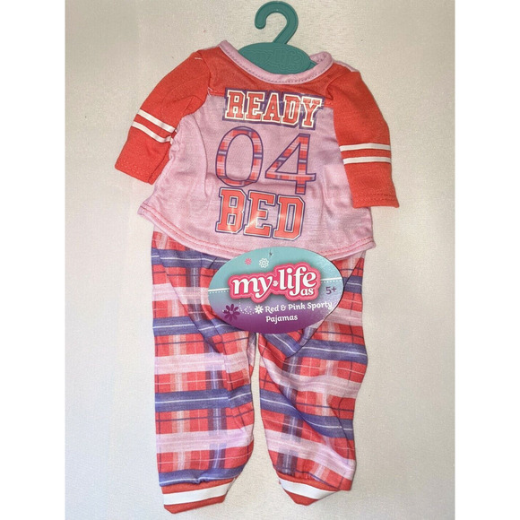 My Life AS Red & Pink Sporty Pajamas My Life Doll Outfit - Picture 1 of 2